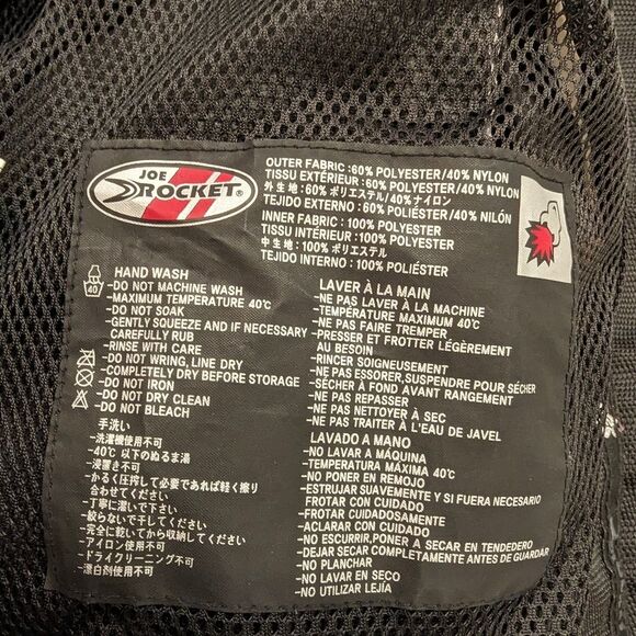 JOE ROCKET Cleo MESH Lightweight MOTORCYCLE Black Jacket Womens XS Liner & Pads - Picture 16 of 16